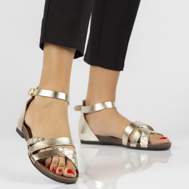 Leather sandals Filippo 40225 gold