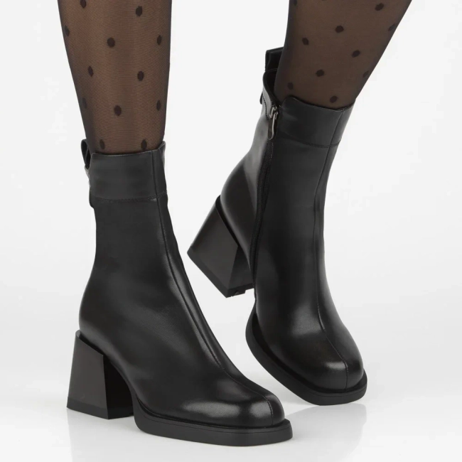 Leather ankle boots Filippo DBT7466/25 BK black