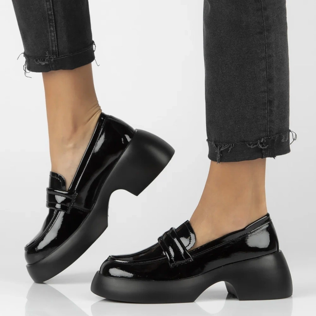 Leather shoes Filippo DP6474/24 BK L black