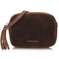 Brown leather handbag Toscanio G88
