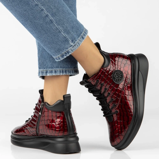 Leather ankle boots Filippo DBT8067/26 RD red