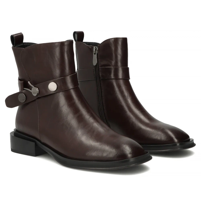 Leather ankle boots Filippo DBT8152/26 D BR brown