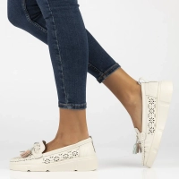 Leather loafers Filippo DP6705/25 BE beige