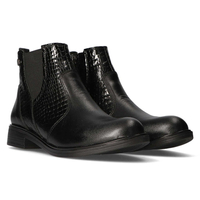Leather ankle boots Filippo 437s black face kroko