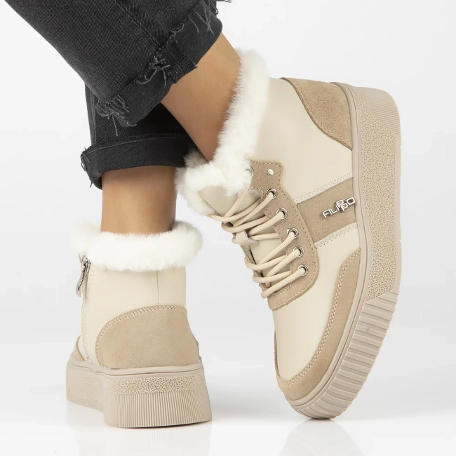 Leather ankle boots DBT6430/24 BE beige