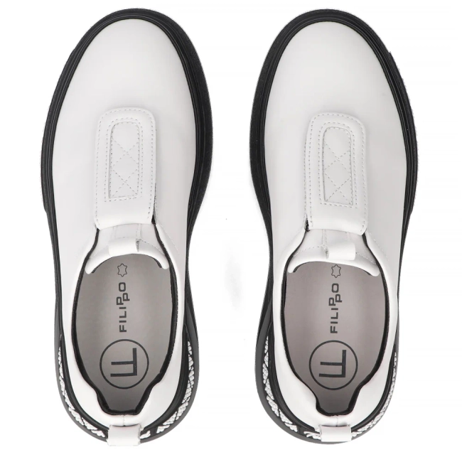 Leather shoes Filippo DP7286/25 WH white