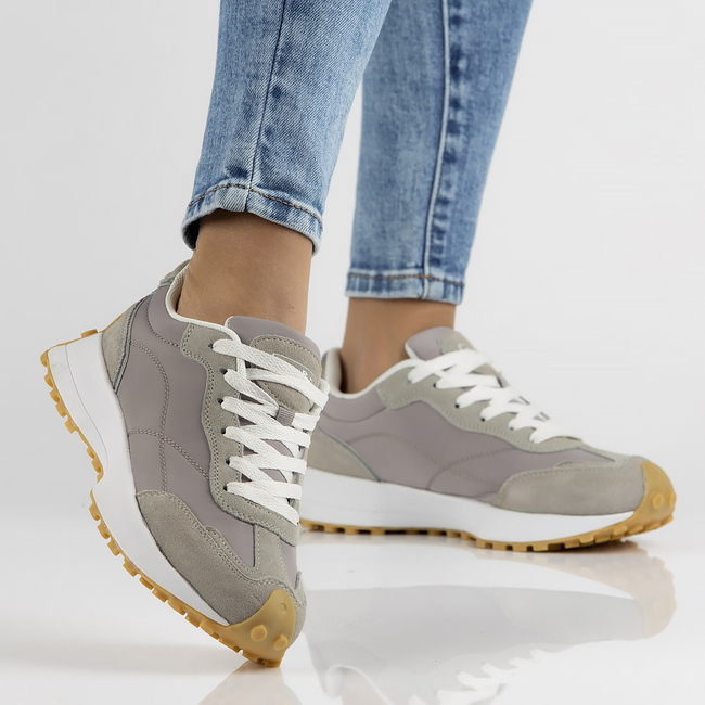 Skórzane Sneakersy Filippo DP3748/22 GR szare