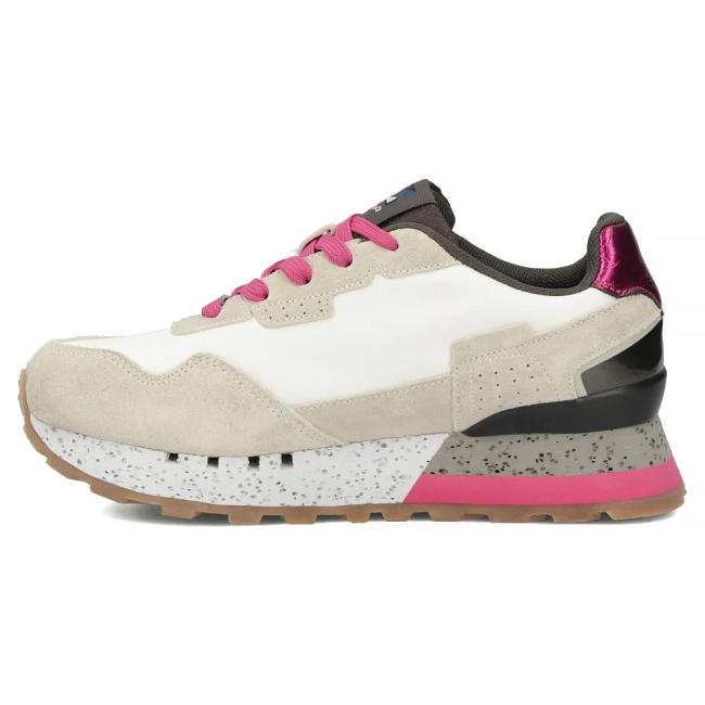 Skórzane sneakersy Filippo DP7927/26 WH FH biało-beżowe