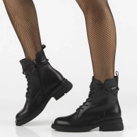 Leather ankle boots Filippo DBT7453/25 BK black