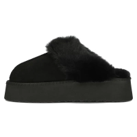 Fur slippers ZH-206 black