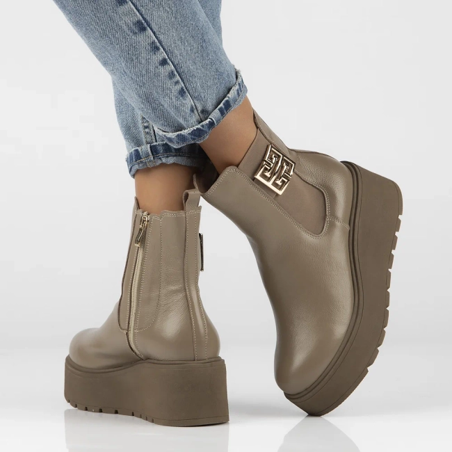 Leather ankle boots Filippo 60390 fango