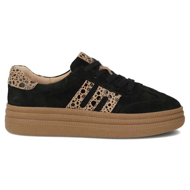 Skórzane sneakersy Filippo DP7114/25 BK LEO czarne