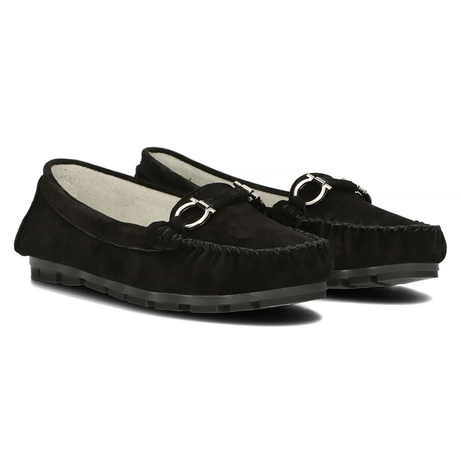 Skórzane mokasyny Filippo DP3613/22 BK czarne