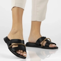 Leather flip-flops Filippo DK6878/25 BK black