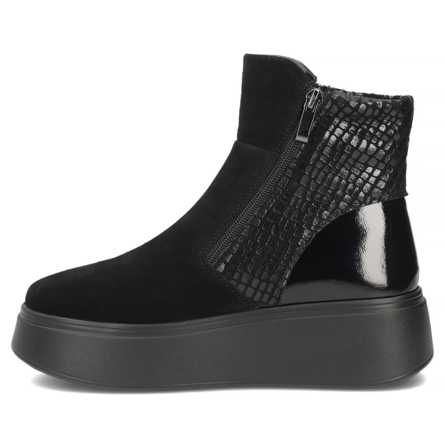 Leather platform ankle boots Filippo DBT8077/26 BK black