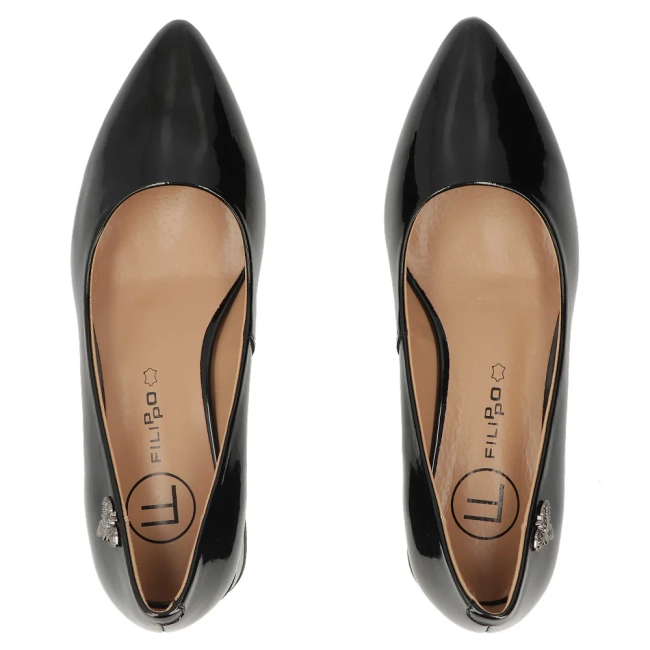 Leather shoes Filippo DP7736/26 BK black