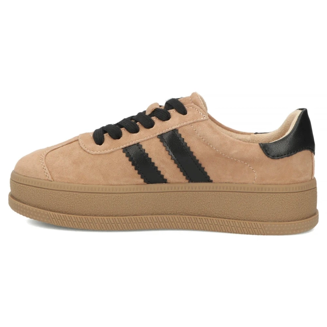 Skórzane sneakersy Filippo DP7995/26 BE beżowe