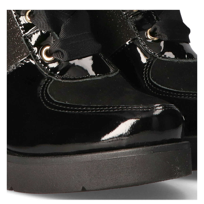 Leather ankle boots Filippo 077/Z black velor P7