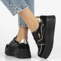 Skórzane sneakersy Filippo DP6805/25 BK czarne