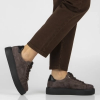 Skórzane sneakersy Filippo DP6119/26 BR BK brązowe