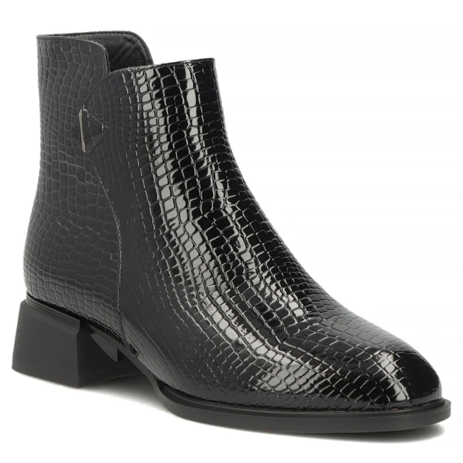 Botki na obcasie Filippo DBT8175/26 BK czarne