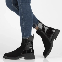 Skórzane botki Filippo DBT6569/24 BK czarne