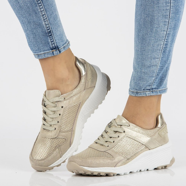 Leather Sneakers Filippo DP2008/21 GO gold