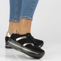 Leather sneakers Filippo DP2004/21 BK black