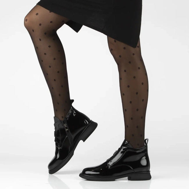 Leather ankle boots Filippo DBT7383/25 BK black