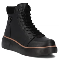 Leather ankle boots Filippo DBT7128/25 BK black