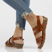 Leather sandals Yokono MONACO-180 brown