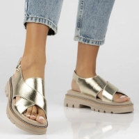 Leather sandals Filippo DS7047/25 GO gold