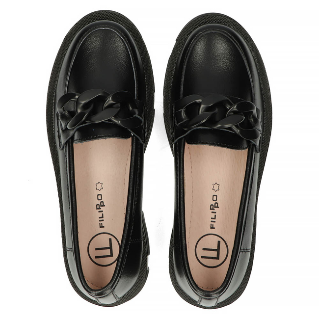 Leather shoes Filippo DP3221/22 BK BK black