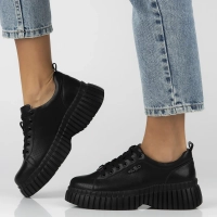 Leather sneakers Filippo DP6779/25 BK black