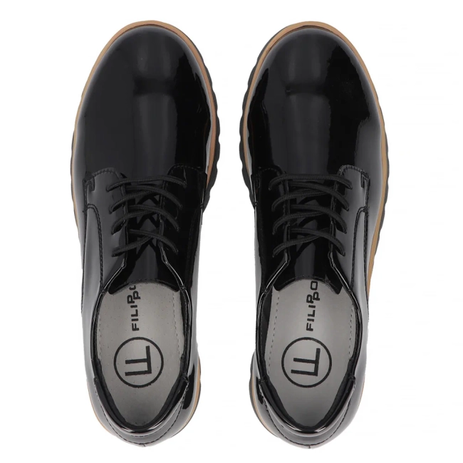 Leather shoes Filippo DP6839/25 BK L black