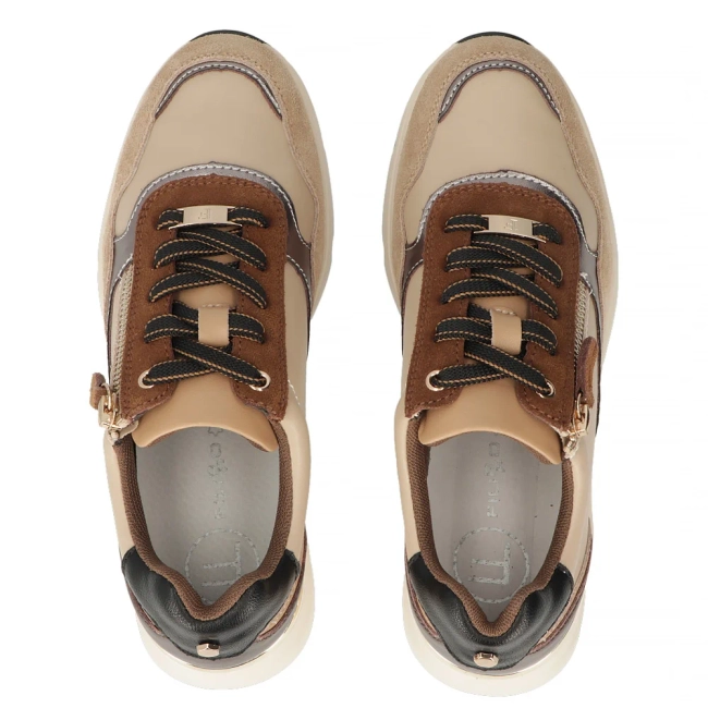 Leather sneakers Filippo DP7105/25 BE beige