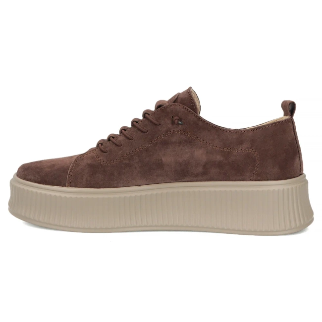 Skórzane sneakersy Filippo DP8343/26 D BR ciemnobrązowe