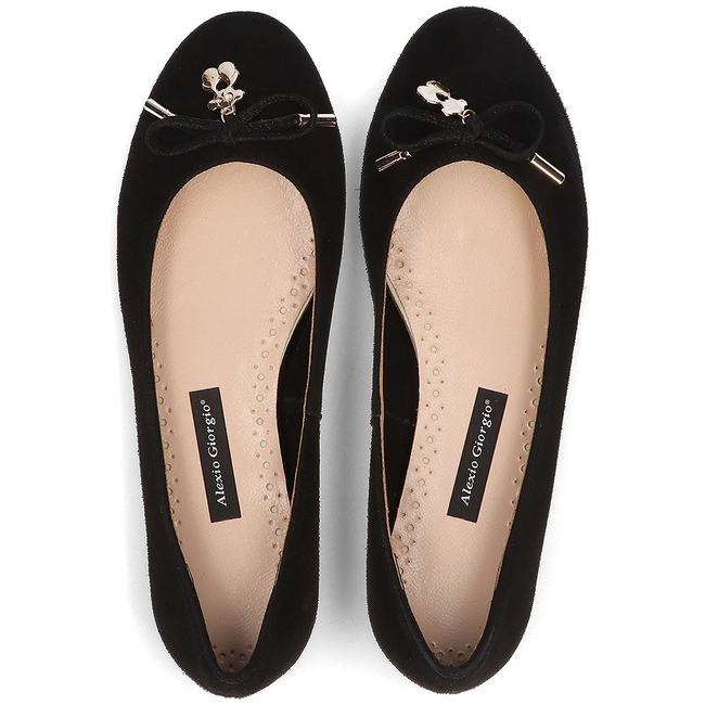 Suede ballerinas Alexio Giorgio 047 black