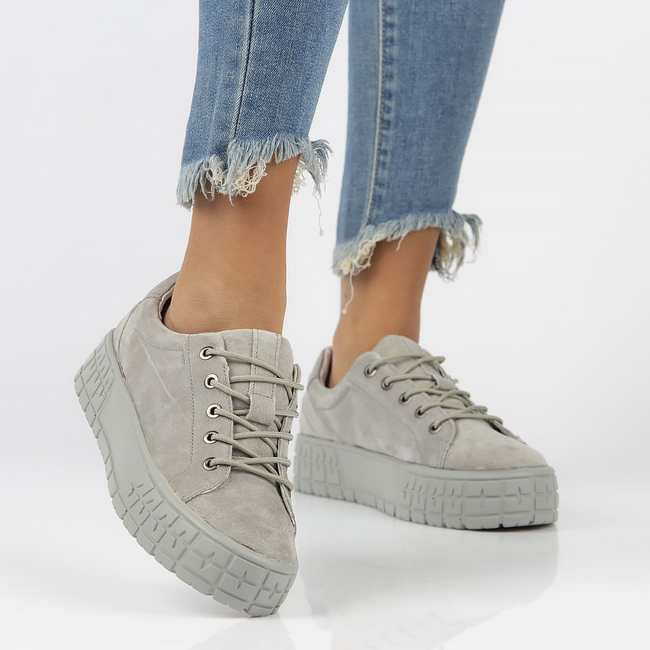 Leather shoes FILIPPO DP3527/22 GR grey