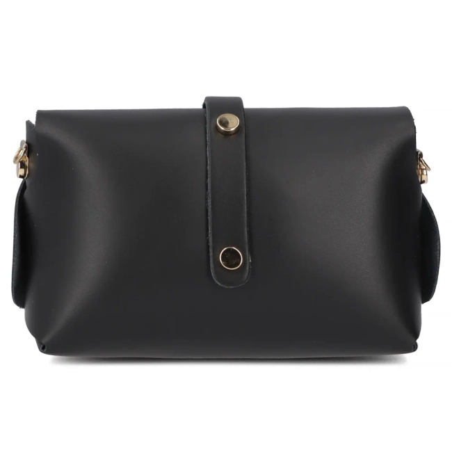 Black leather handbag Toscanio A32