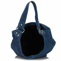 Torebka Toscanio Hobo Zamszowa A284 niebieska