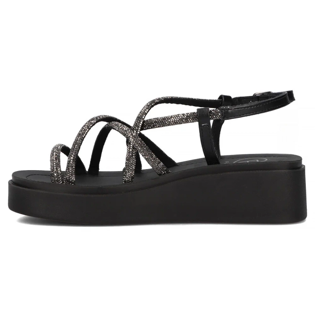 Sandały na platformie Filippo DS6898/25 BK czarne