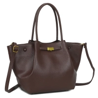 Brown handbag prime clasp