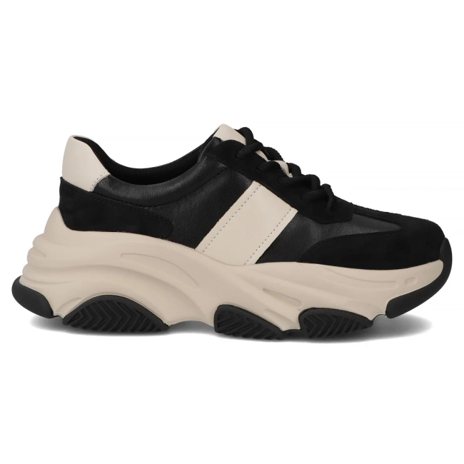 Leather sneakers Filippo DP7113/25 BK black