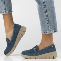 Leather shoes Filippo DP7002/25 BL blue