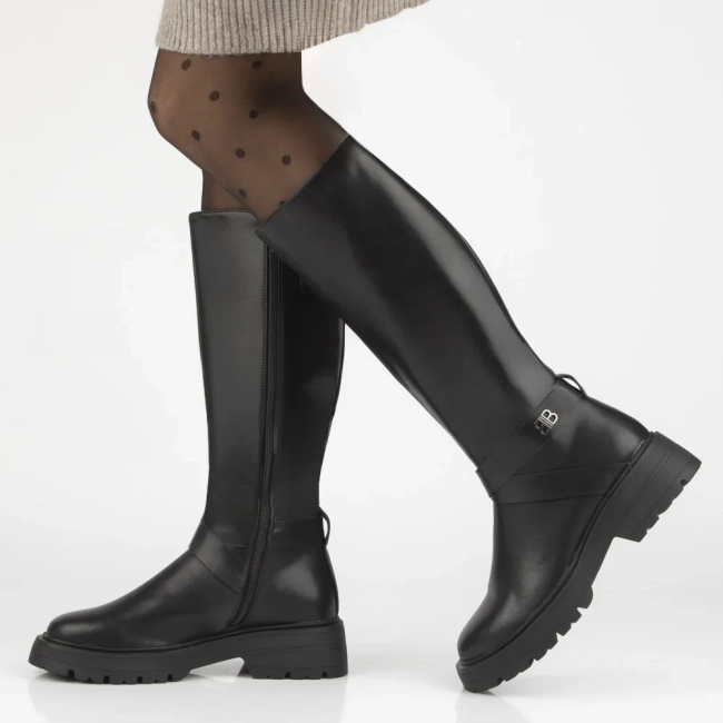 Leather boots Filippo DKZ7325/25 BK black