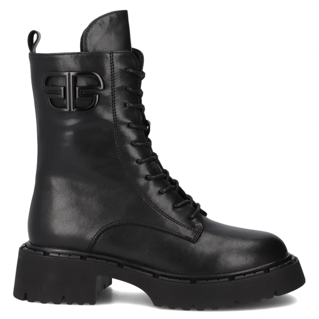 Skórzane botki typu workery Filippo DBT6583/25 BK czarne