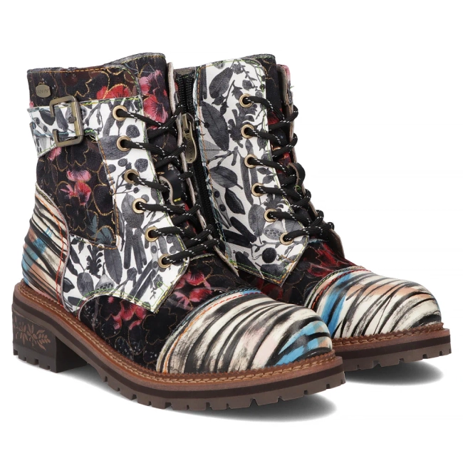 Skórzane botki Laura Vita kleo 15 czarne