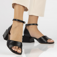 Leather sandals Filippo DS4419/23 BK black