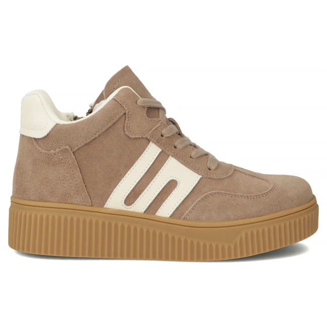 Skórzane sneakersy Filippo DP7425/25 BE beżowe